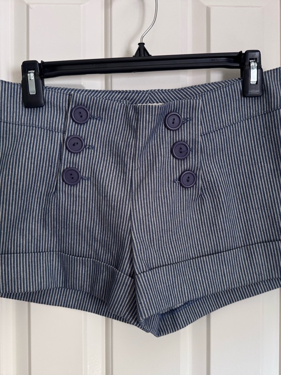Forever 21 Pants - Forever 21 Navy and White Pinstripe High Waist Shorts